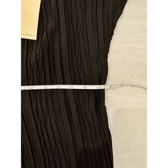 Melloday Twist Pleat Textured Blouse Dolman Sleeves Women’s Large NWT Minimalist - Picture 13 of 14